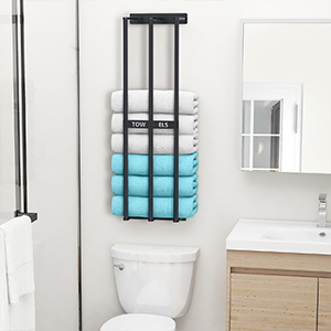 Wall-mounted towel rack