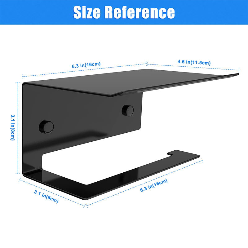 Stainless steel roll paper holder with storage function