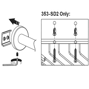 Wall-mounted double robe hook