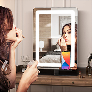 Makeup mirror with light