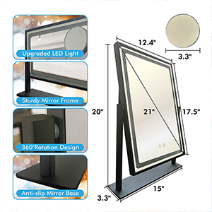 Makeup mirror with light