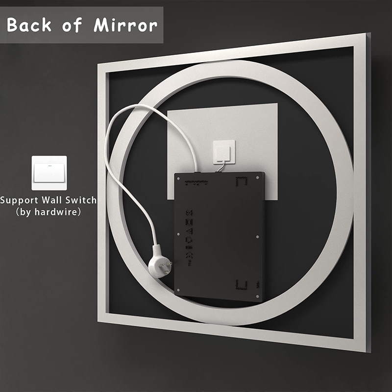 32x32 LED illuminated bathroom mirror