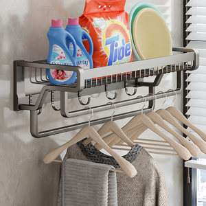 Wall mounted towel rack