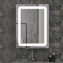 Bathroom anti-fog LED mirror