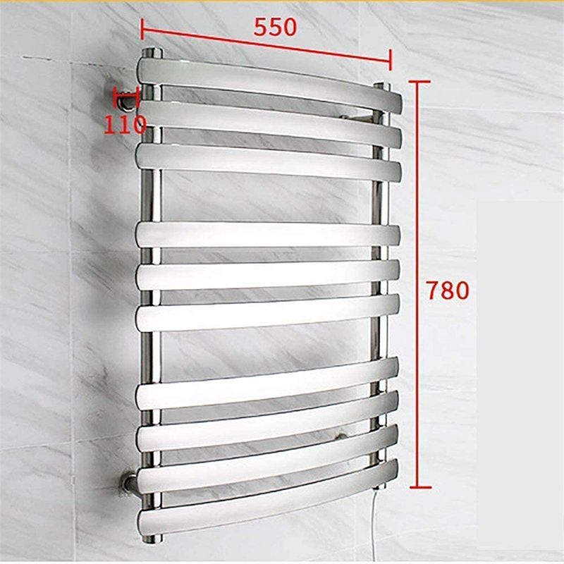 Bathroom square bar electric heated towel drying rack