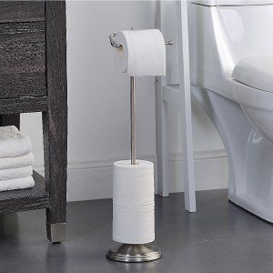 Free standing toilet paper roll holder