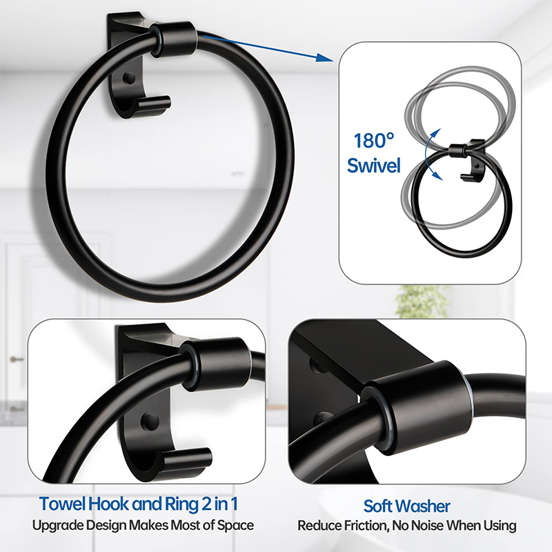 Rotating towel ring