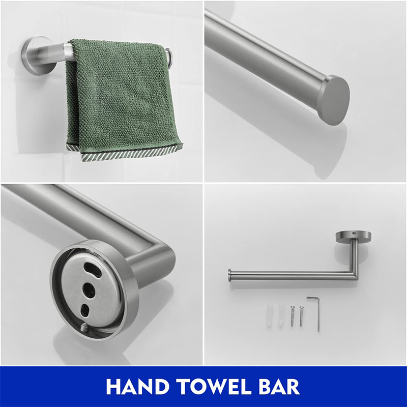 Wall Mounted Bathroom 4 Piece Towel Bar Set