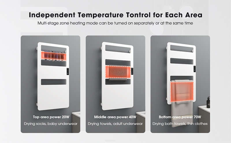 Electric heating towel rack