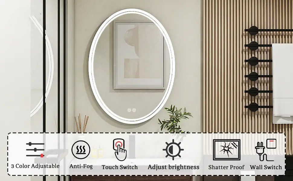 LED bathroom mirror