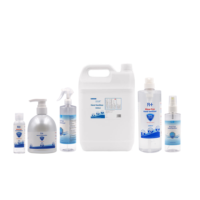 Gel dezinfectant pentru mâini cu alcool 75%.