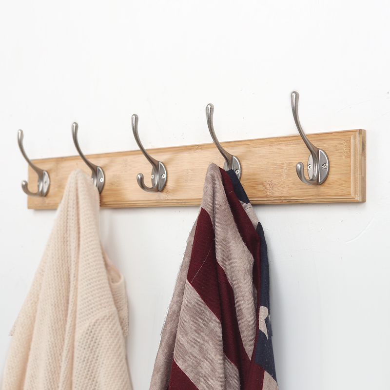 Coat Rack Wall Mounted With 5 Tri Hooks