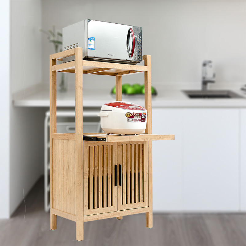 Supply Wooden Microwave rack with 2 Storage Shelves Wholesale Factory Fuzhou Ocean Link