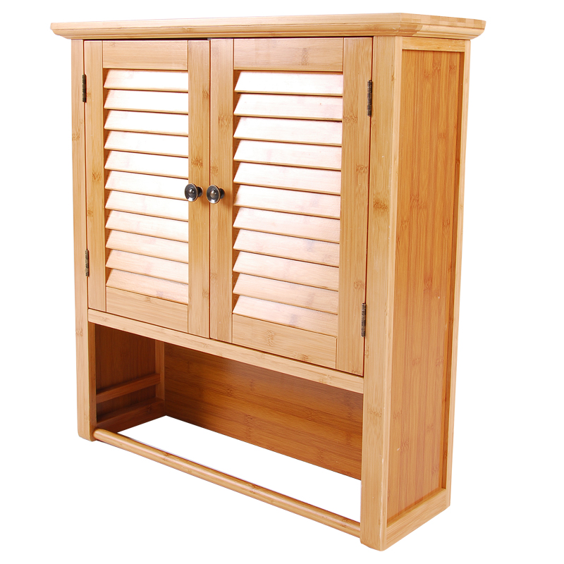 Supply Bamboo Louver Wall Mounted Bathroom Wholesale Factory
