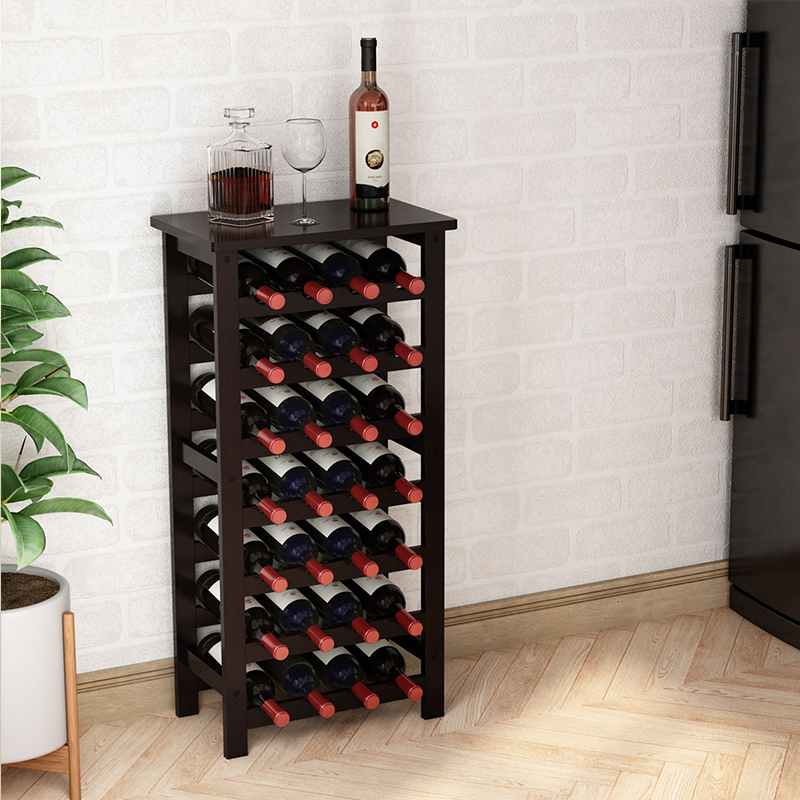 Bamboo Freestanding Wine Shelf Storage Wine Rack for Home