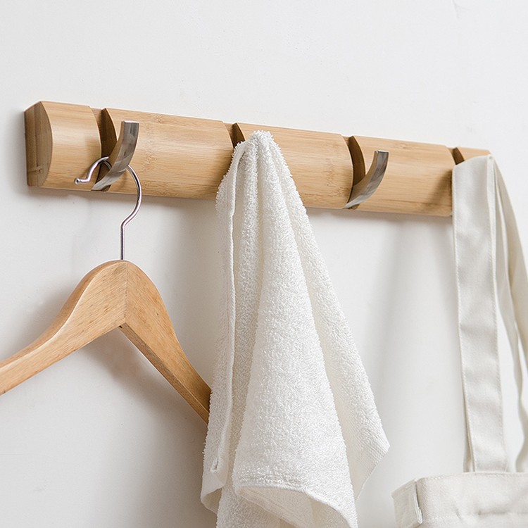 Wall Coat Rack with 3 Retractable Hooks, Wall Coat Rack for Hanging Coats,  Scarves, Handbags and