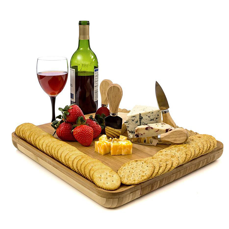 Eco-friendly Bamboo Cheese Board with Tools set