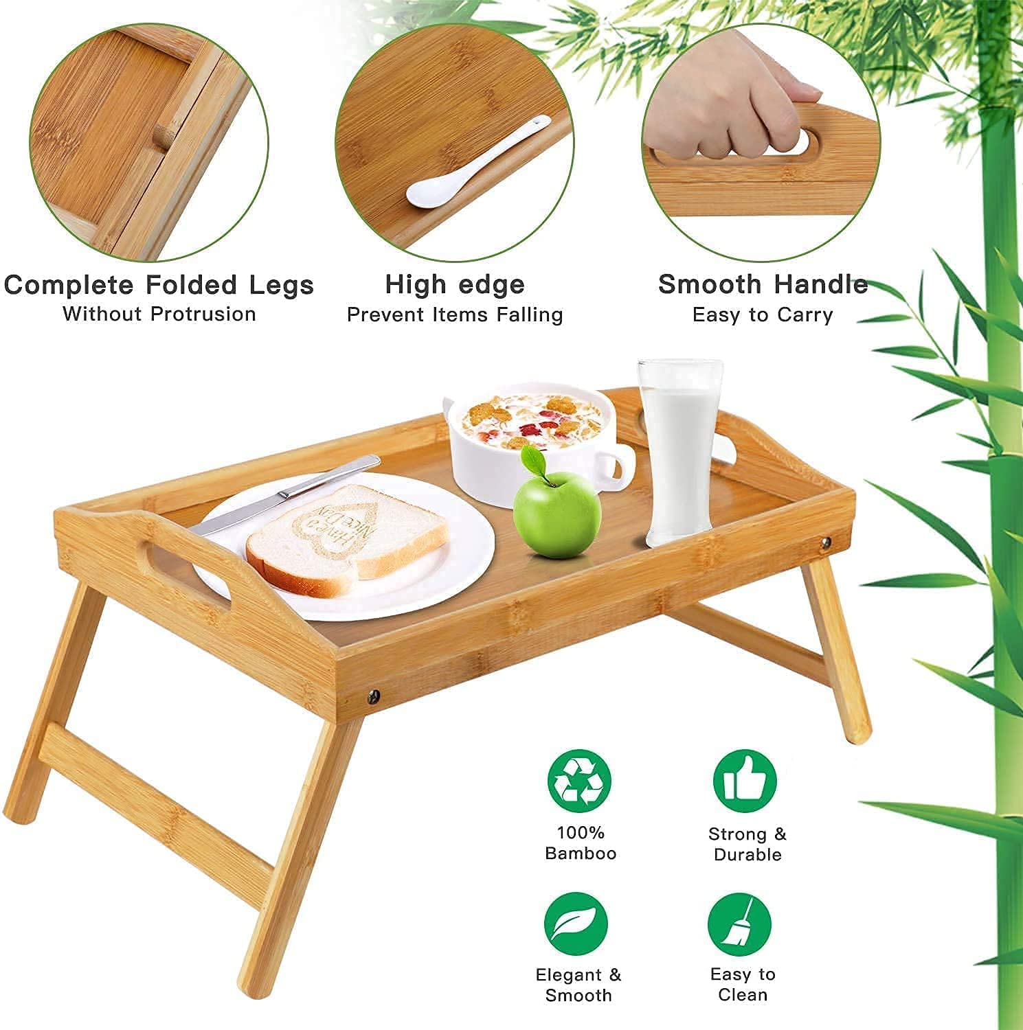 Supply Bamboo Bed Tray Table With Foldable Legs Wholesale Factory ...