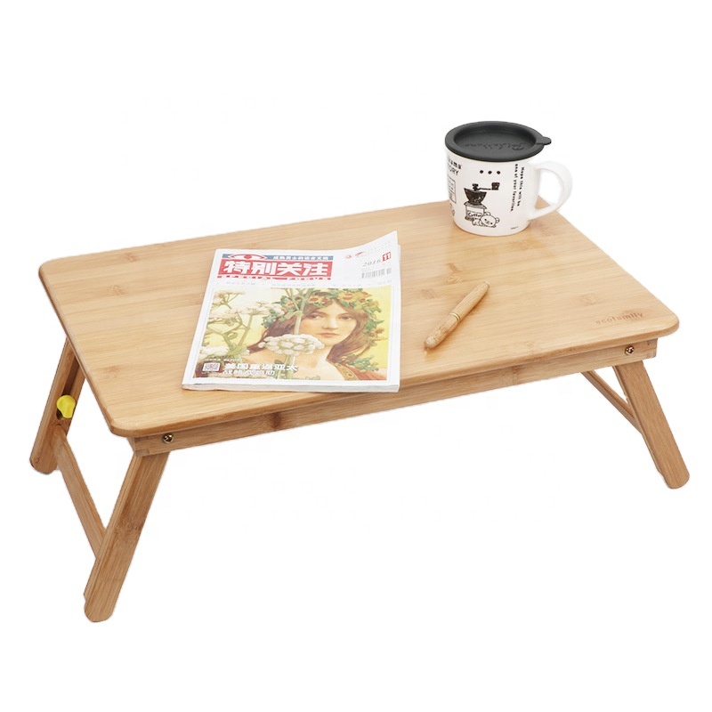 Bamboo Foldable Laptop Desk Table for Bed and Sofa