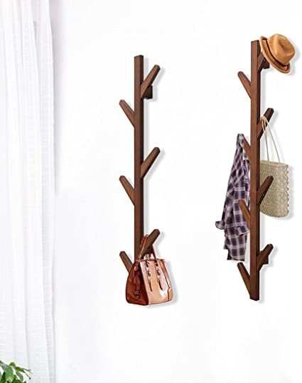 Supply Bamboo Creative Tree Branch Design Coat Rack Wall Mounted Hat ...