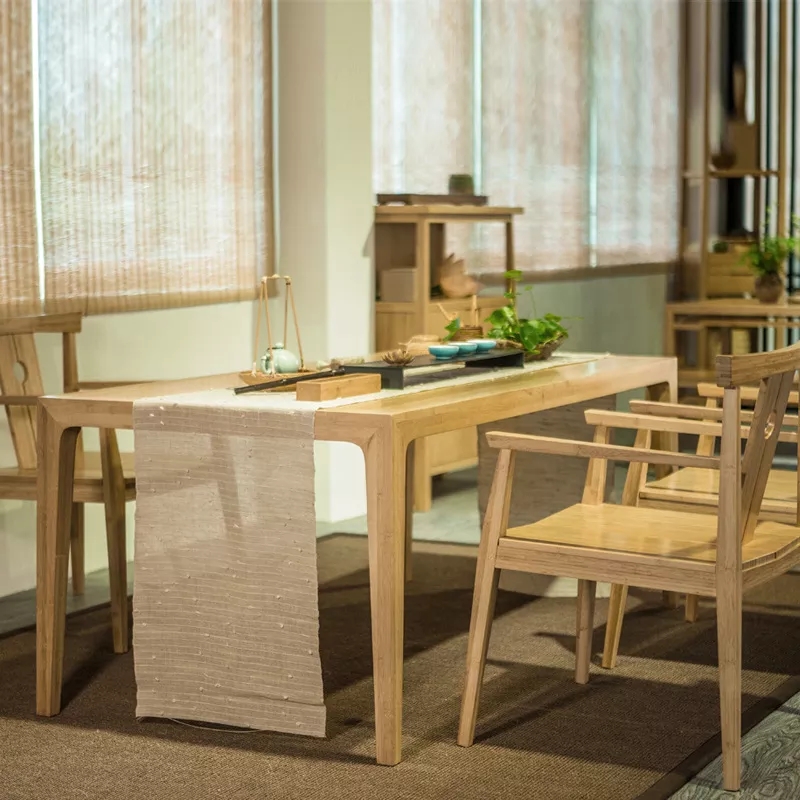 Supply High Quality Bamboo Ecofriendly Dining Table Wholesale Factory Fuzhou Ocean Link