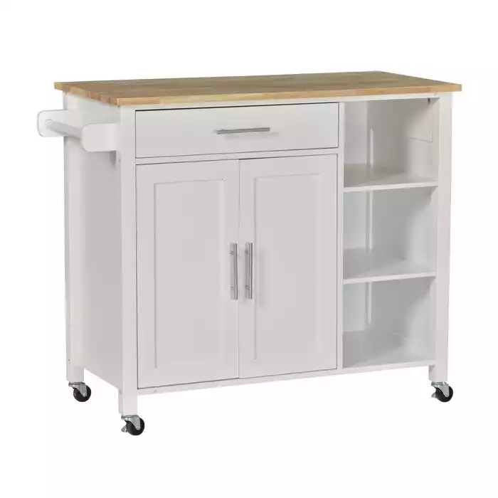 Supply Wood Rolling Kitchen Island With Wheel Wholesale Factory Fuzhou Ocean Link