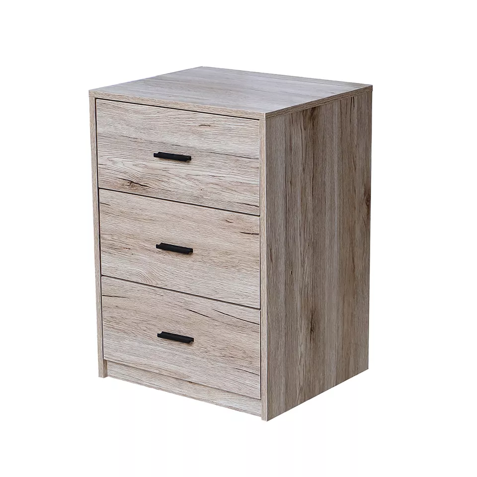 Supply 3 drawers lockable bedside table cabinet with wheels for office ...