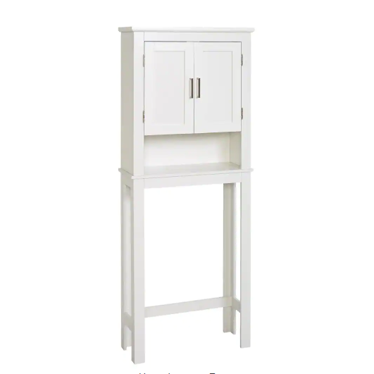 Supply Bathroom Wood Toilet Roll Storage With Open Shelf and Two Doors