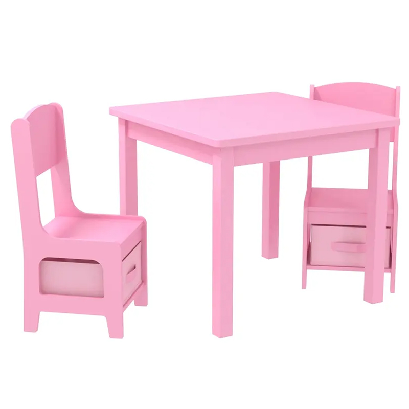 Supply Kids Table and Chair Set with 2 Storage Boxes Wholesale Factory
