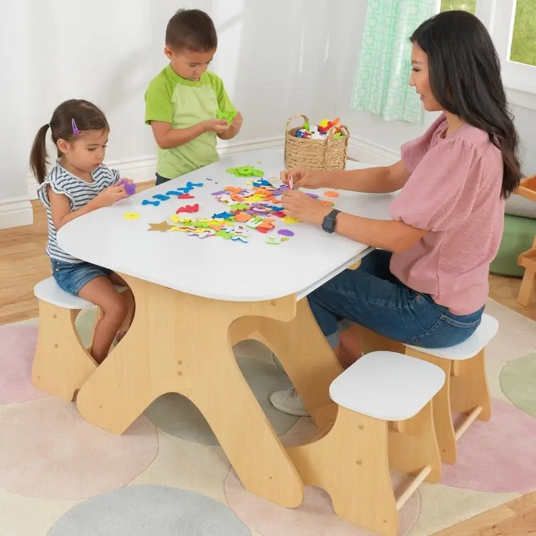 Supply Wood Toddler Kids Play Table And Chair Set Wholesale Factory