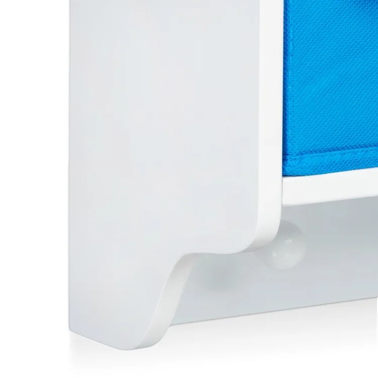 Supply kids Wooden Wall Mounted Toy Organizer With Storage Bins Wholesale Factory Fuzhou Ocean