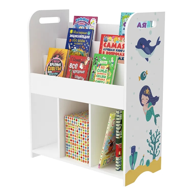 Libreria per bambini in legno bianco