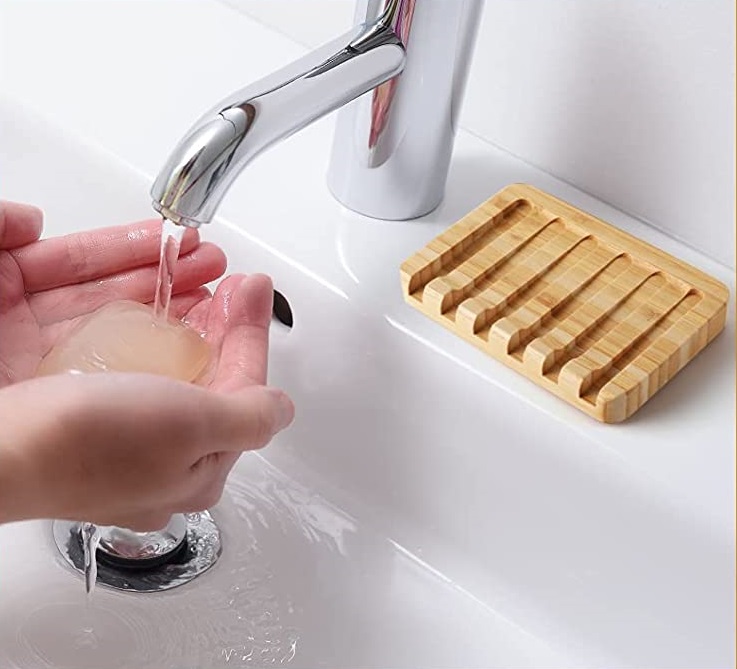 Supply Bamboo Waterfall Drain Soap Dish Wholesale Factory Fuzhou