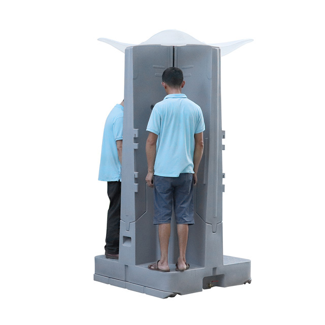 TPU-L01 Mobile Urinal Free Standing Urinal 4 Men Fencing Panel
