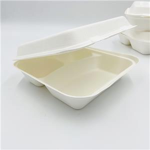 Contenedores para llevar de bagazo de caja compostable