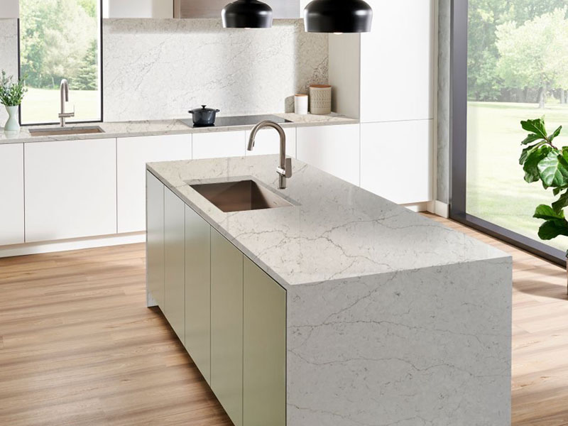 Supply White Marble Carrara Bella Quartz Countertops Wholesale Factory