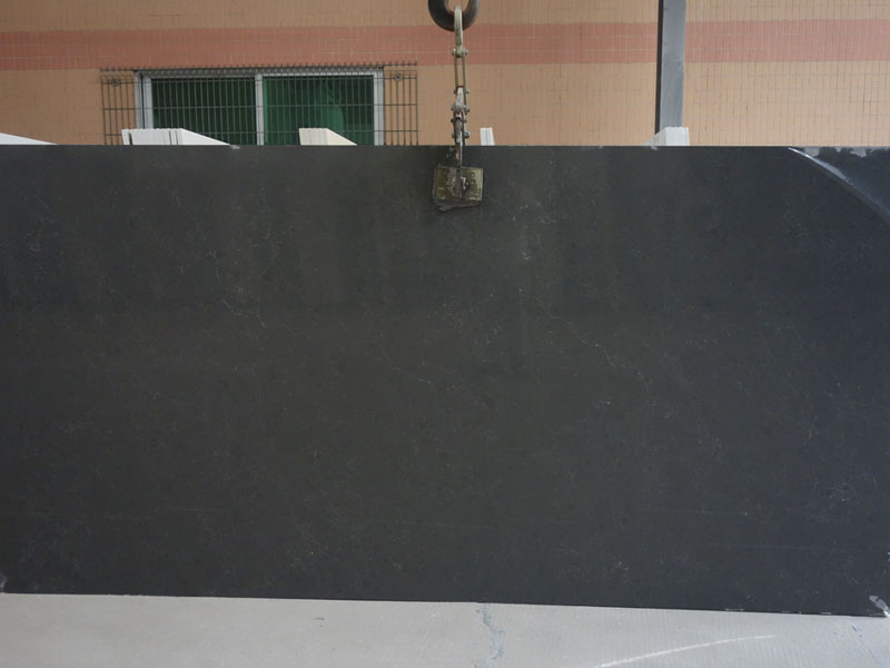 Supply Matte Solid Black Quartz Worktop Countertops Wholesale Factory