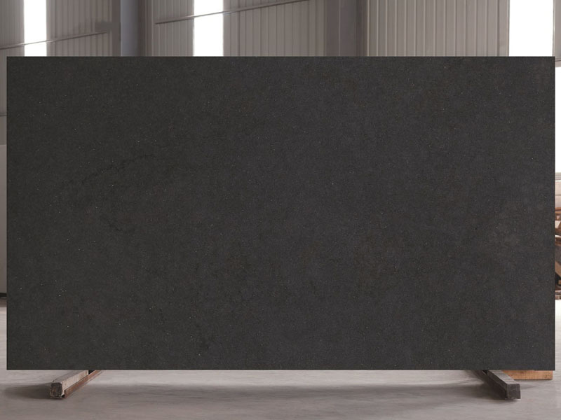 Supply Matte Solid Black Quartz Worktop Countertops Wholesale Factory