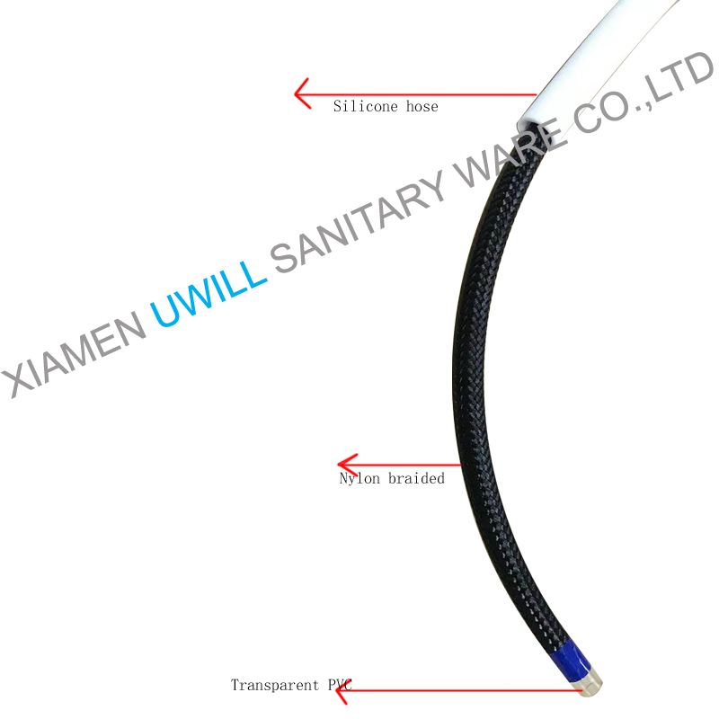 Smooth Soft Anti Explosion Silicone Shower Hose