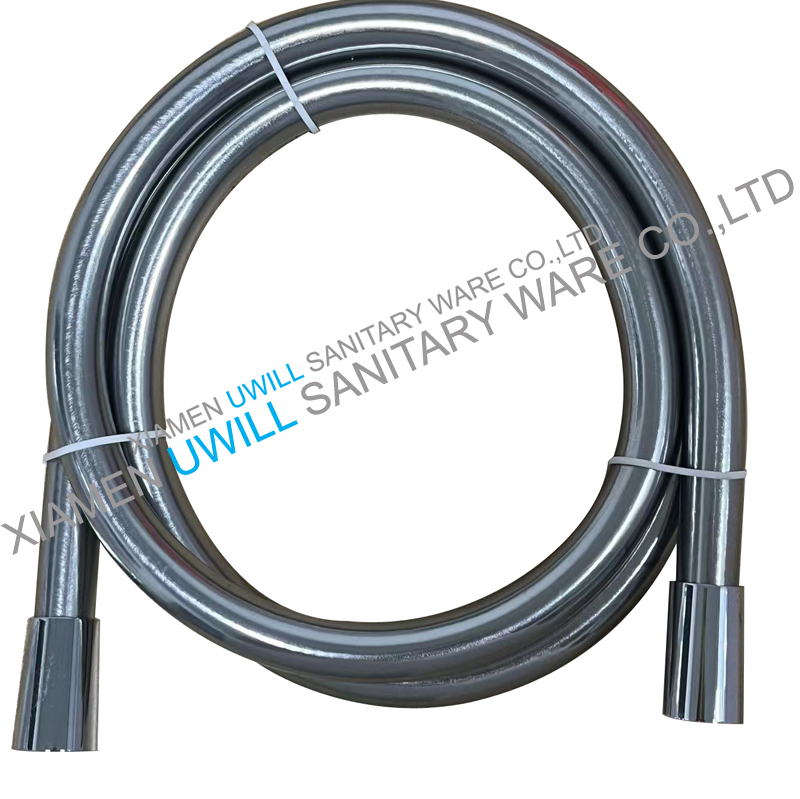 Big bore silver shining PVC flexible shower hose