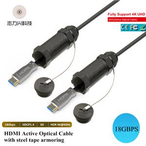15 Meters Hdmi Version 2.0 Active Optical Cable 4K Armoured Hdmi Cable