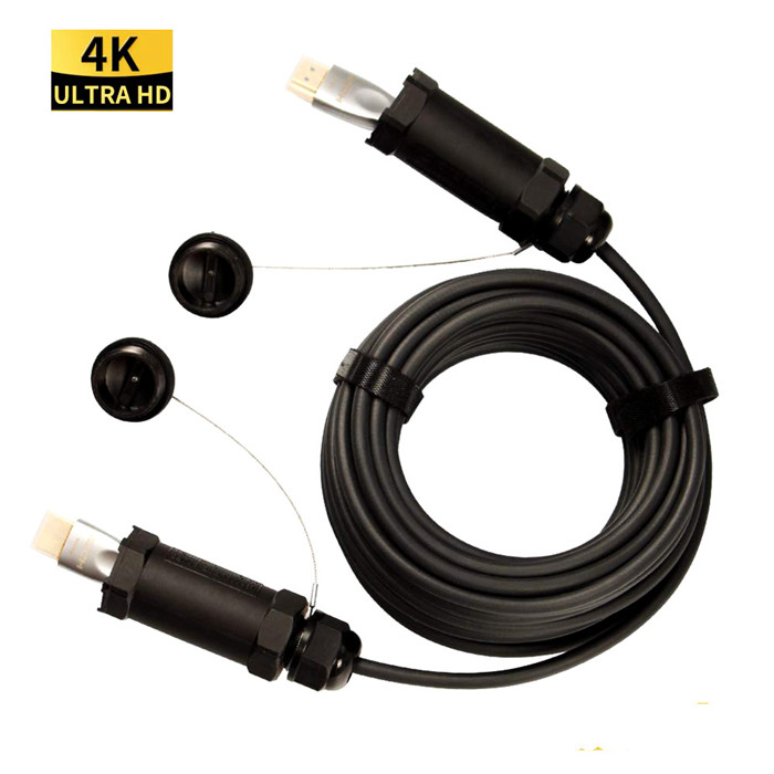 20 Meters Hdmi 4K 60Hz Steel Armoured Optical Fiber Cable For Outdoor Party