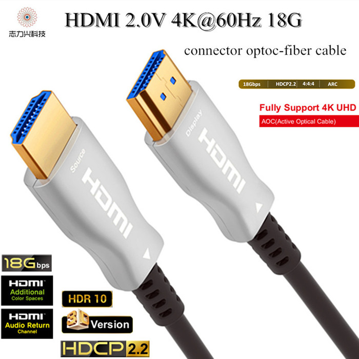 70 Meters Long Hdmi 2.0 AOC Fiber Optic Cable For Projector
