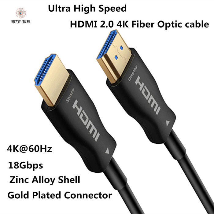 100 Meters Best Active Fibre Optic Hdmi Aoc 2.0 Hdr 4k Cable