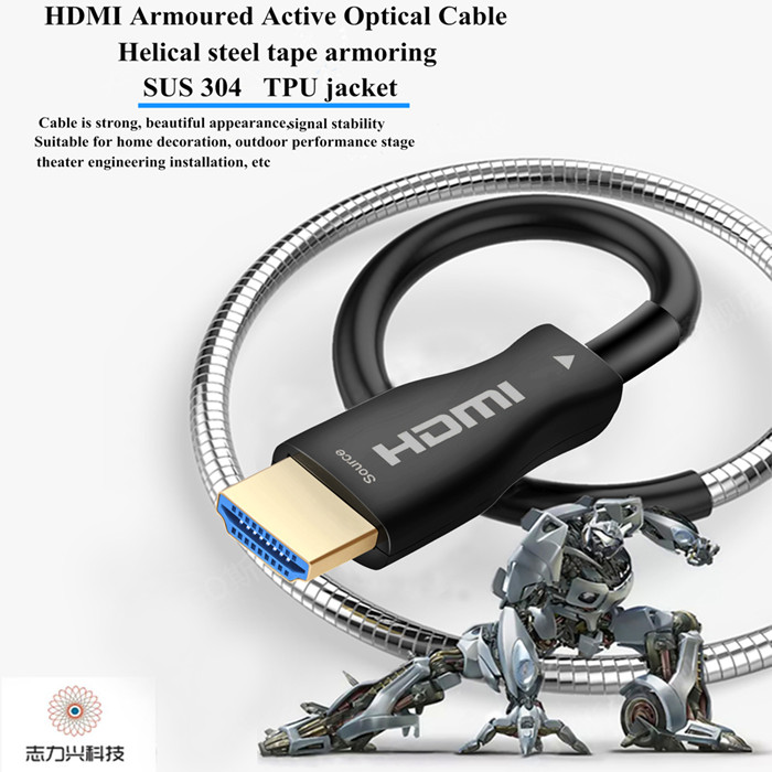 80 Meters Hdmi 2.0 4k 60hz Armoured Extension Cable HDR10 For 4k TV