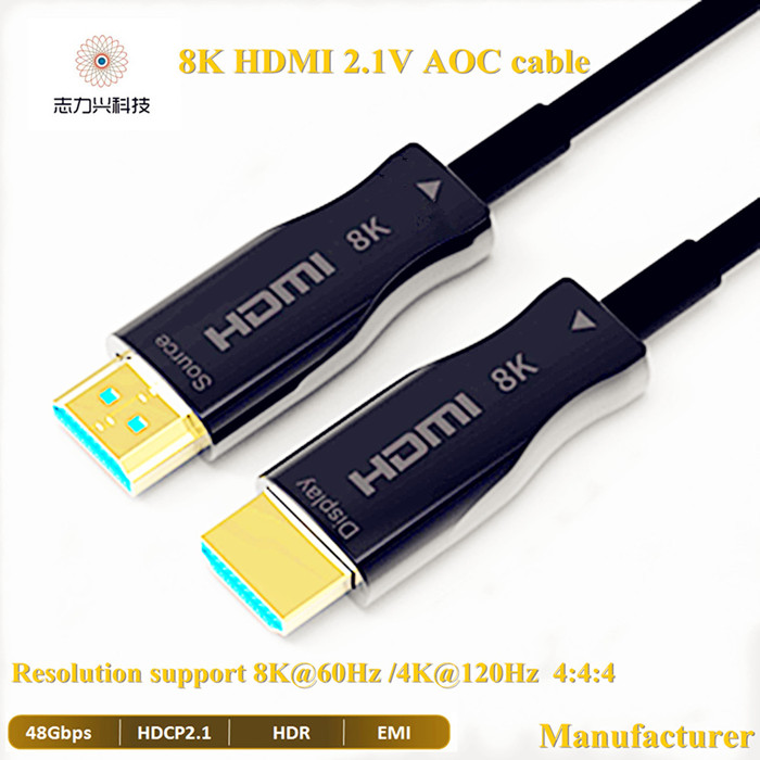 10 Meters Certified Hdmi 2.1 8K Fiber Cable Support 48gbps 60hz