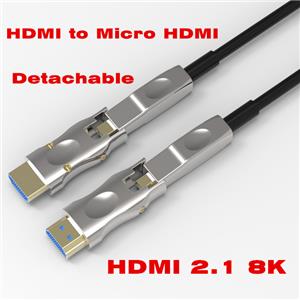 60M Hdmi 2.1 Type A To D Both Sides Detach 48gbps Certified Cable With Ethernet
