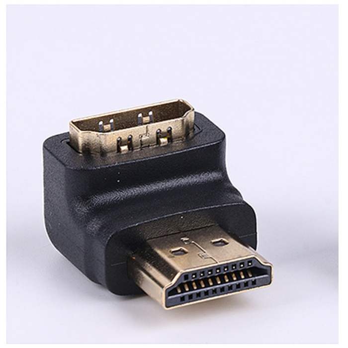 HDMI A female-A male 90°gold plated adapter