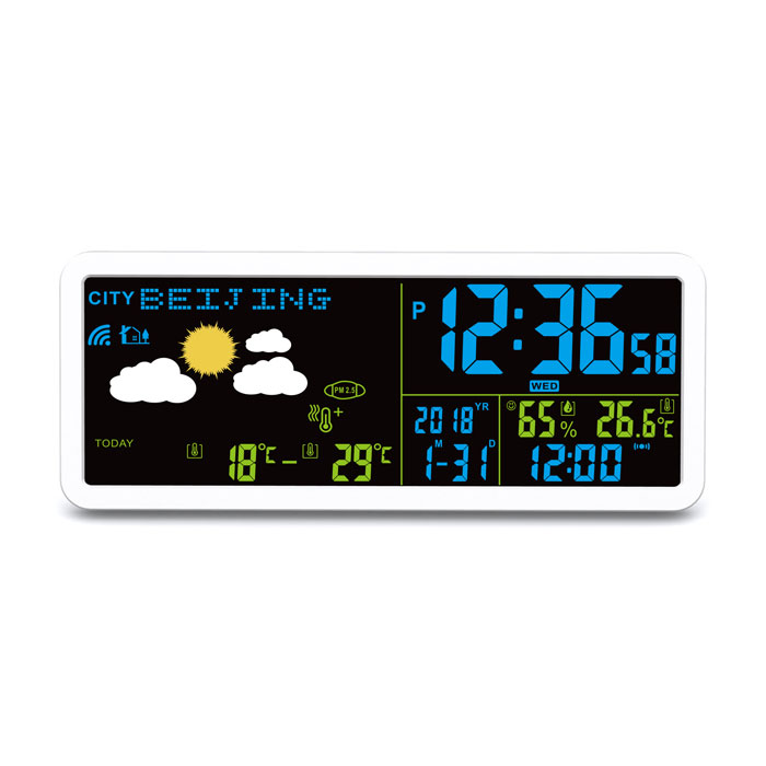 Lcd Display Weather Multi Function Clock Factory