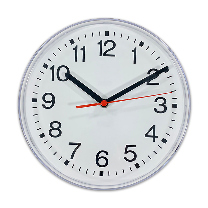 Supply 10inch 12 Hour And 24 Hour Basic White Wall Clock Wholesale